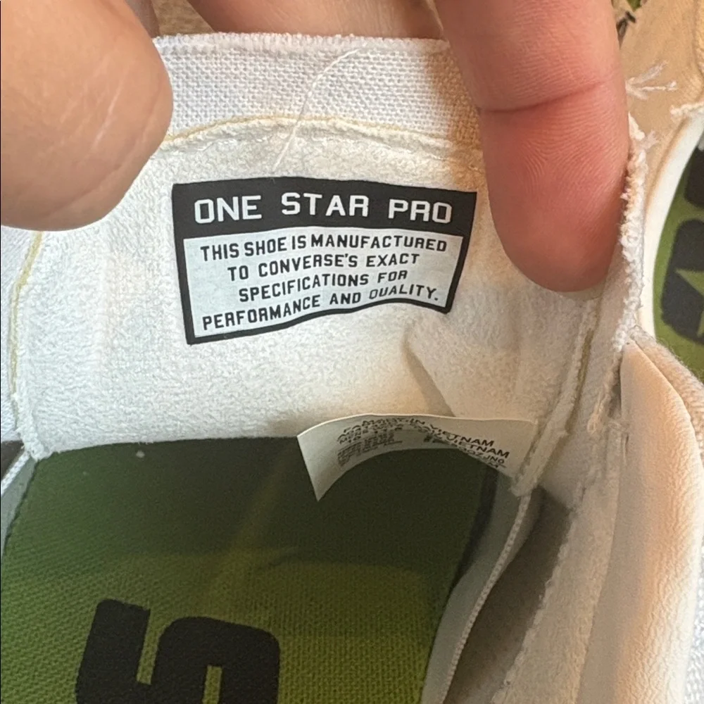 Converse One Star Pro Monster Airbrush Skateboarding Shoes Men's 10 White - Picture 9 of 11